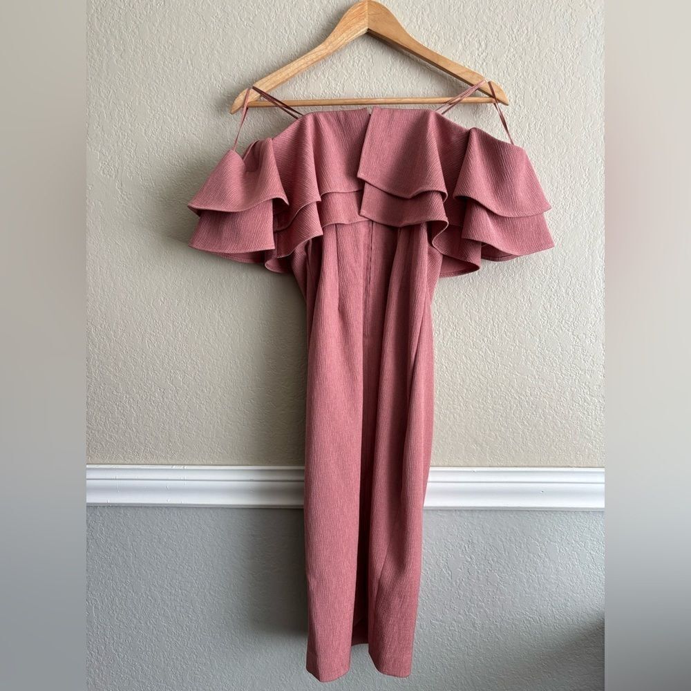 Keepsake Cold Shoulder Ruffle Dress Small - Picture 4 of 9